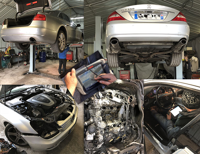 Intervention Audi A8 V8 4.2 FSI et Mercedes CLS V6 350